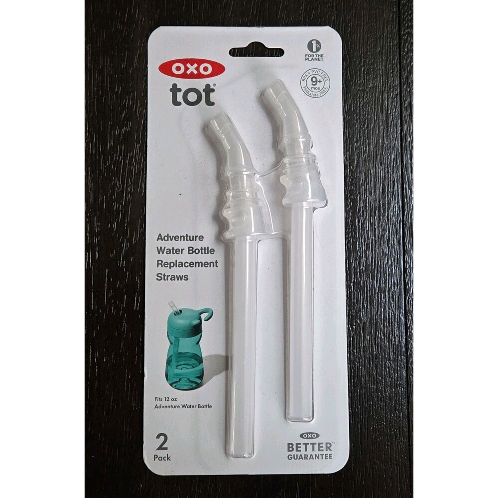 OXO Tot 2-Pack Replacement Straw Set, 6 oz | Fits OXO Tot 6 oz Transitions St...